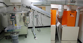 Bulk production equipment (dust collector/mixer)